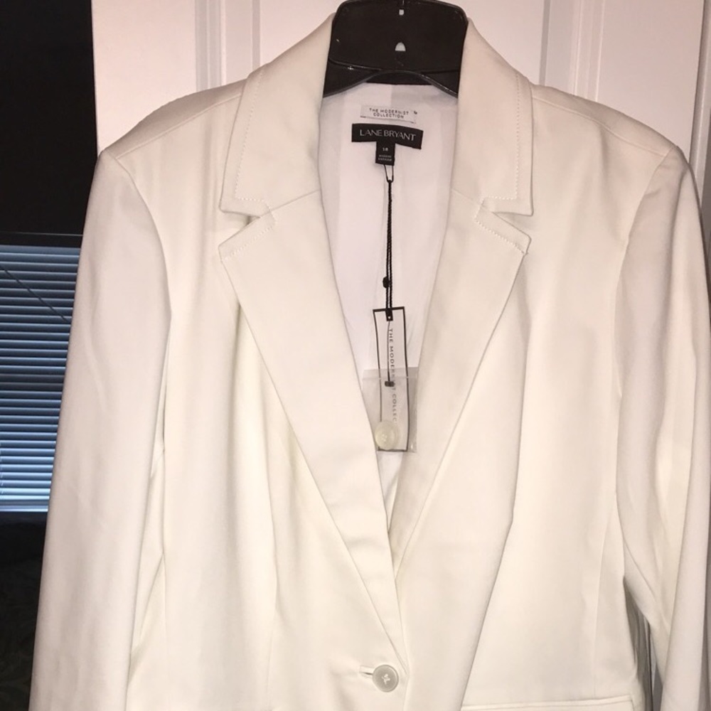 Lane Bryant white blazer